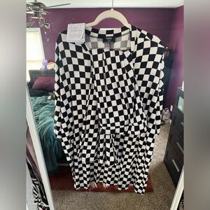 Dressed in LALA Black and White Checkered Dress